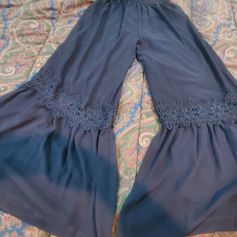 Palazzo Pants (Black-Medium-New)